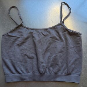 NIKIBIKI‎ Black Seamless Crop Tank Top OS/Unitalla Spaghetti Strap Bralette